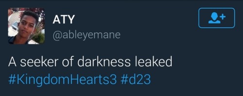 A seeker of darkness leaked#KingdomHearts3 #d23