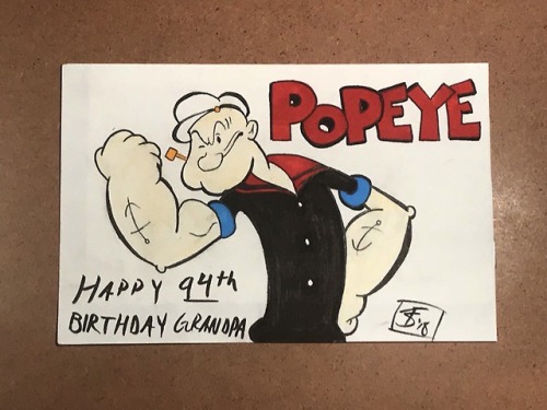 taisartcorner:Inktober Day 1: Popeye the Sailorman!My grandpa...