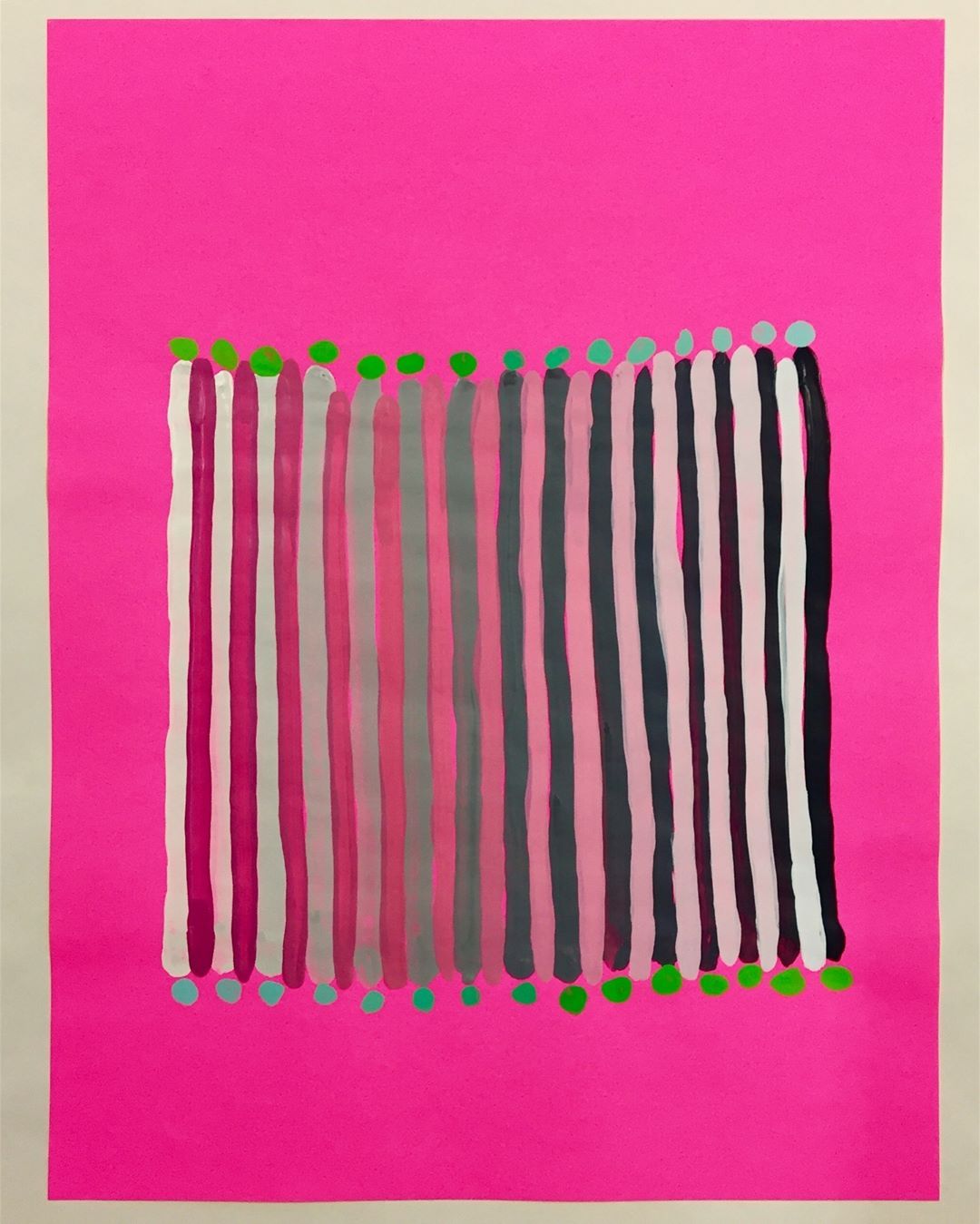 #acrylic on #fluorescent #paper 9”x12” 2018