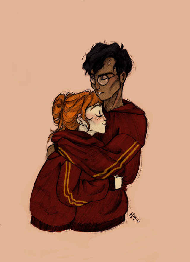 Flavie's drawings - Harry Potter and Ginny Weasley