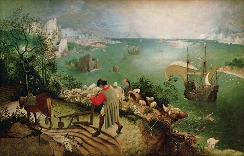 Landscape with the Fall of Icarus, 1560, Pieter Bruegel the...