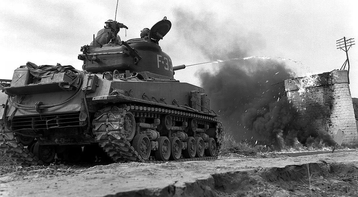sherman tank battles