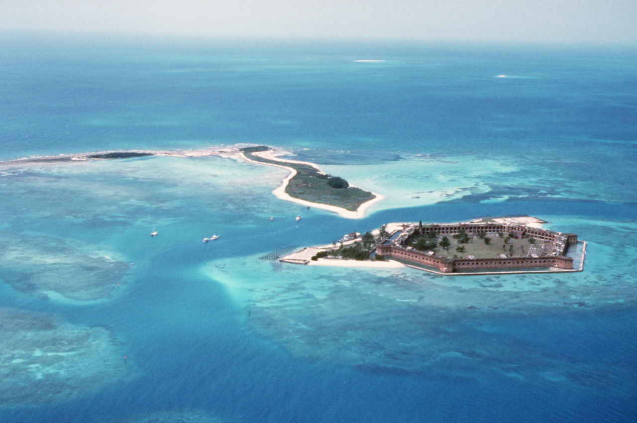 Today's Document • “An aerial view of Fort Jefferson. Members of the...