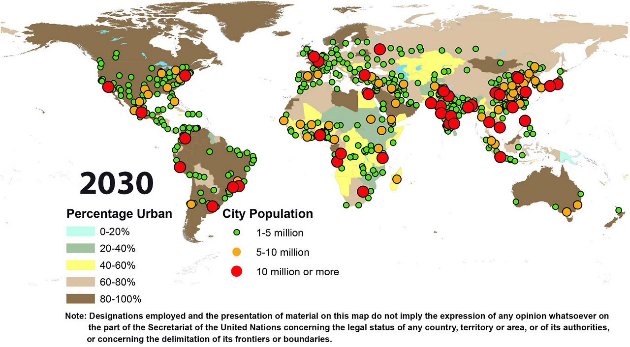 looking towards the future of world urban development, cities of the global south will: urp3000