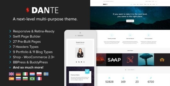 Dante v3.5.14 - Responsive Multi-Purpose WordPress Theme Nulled