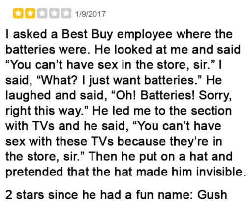 keatonpatti:Yelp review of Best Buy.