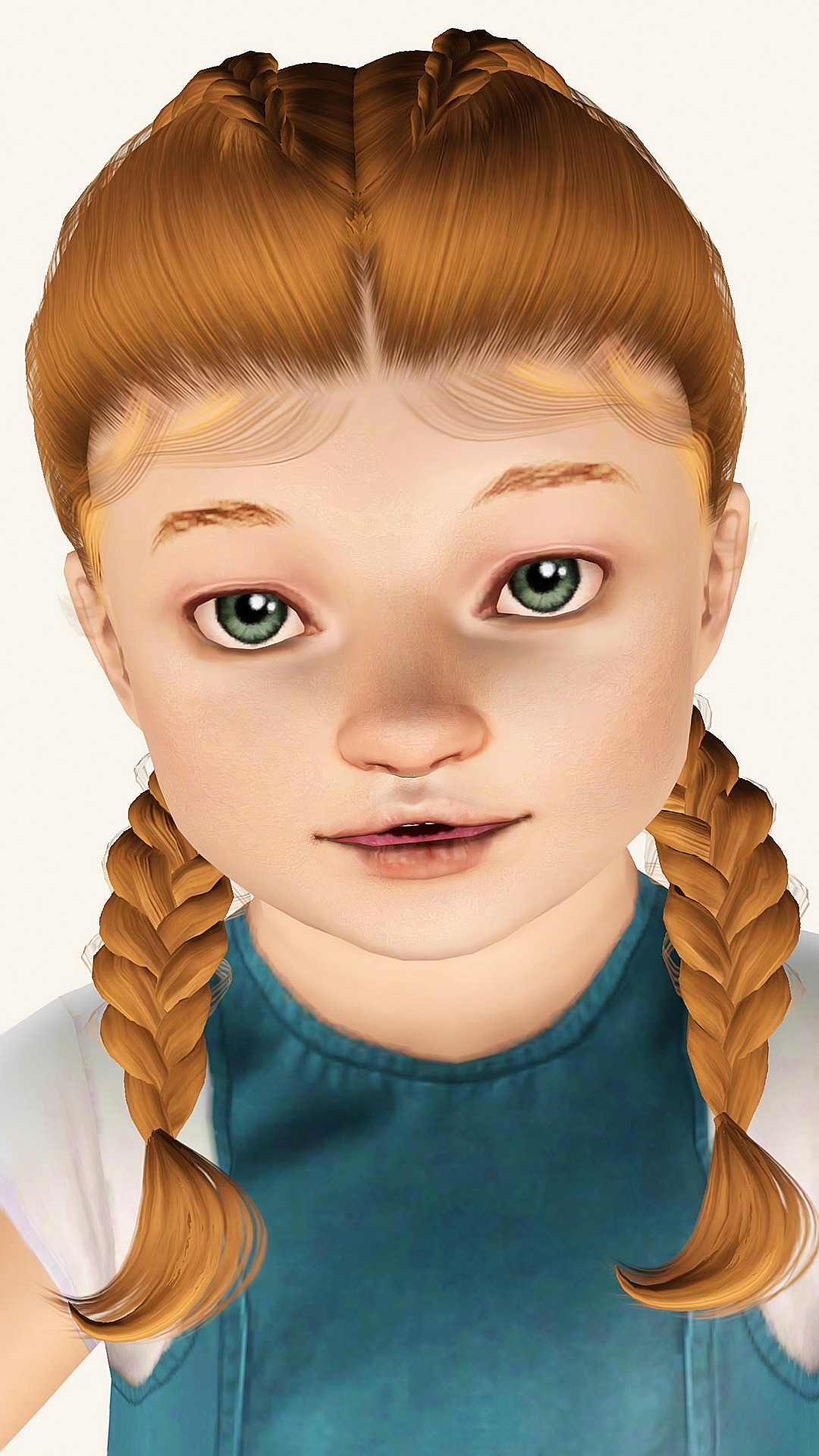 sims 4 toddler braid pigtails hair for child adult