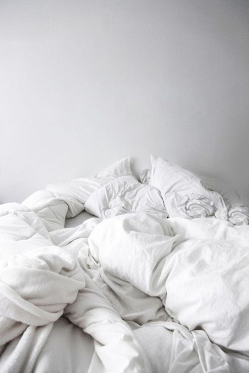 unmade bed on Tumblr