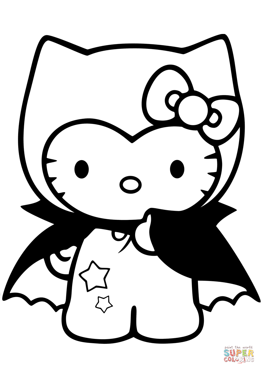 reblogging blog - littlealphabets: Hello Kitty Halloween Coloring...