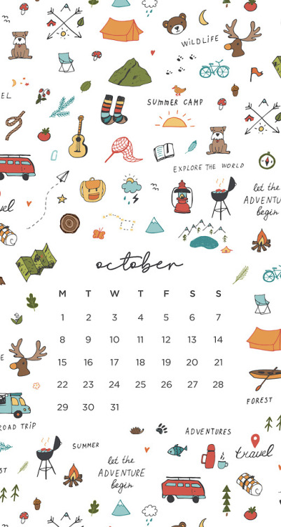 emmastudies:October Doodle Phone WallpapersHere are four...