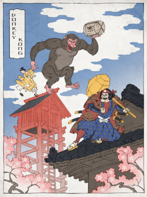 retrogamingblog:Nintendo Characters in the Japanese Ukiyo-e Art...