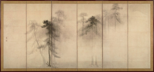 japaneseaesthetics:“Pine Trees” (replica of 16th c painting)...