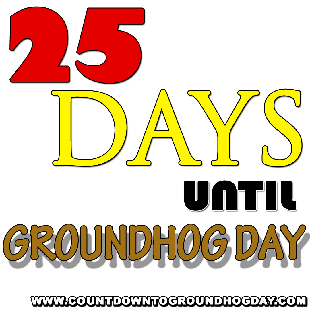 25 days until Groundhog Day