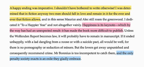 violaeade:E.M. Forster’s Afterword to his ground-breaking novel...