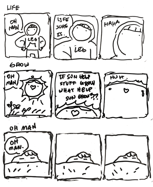 raisingmylegson:Leg of the Day: Existential Doodles(I dont...