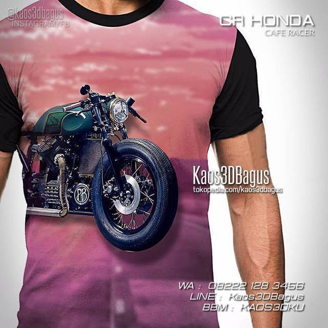  Kaos 3D Bagus   Kaos  CAFE RACER Kaos  MOTOR Kaos  Motor 