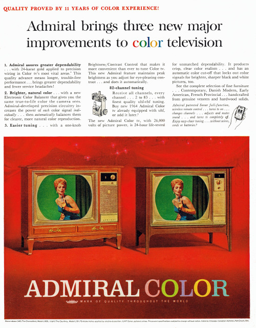 Remarkably Retro - Admiral Color TV, 1964