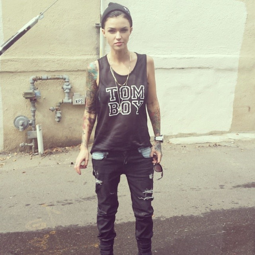 girlinabowtie giabt girl in a bow tie tomboy tom boy ruby rose rubyrose wildfang style fashion outfit andro androgynous boi model modeling ruby rose
