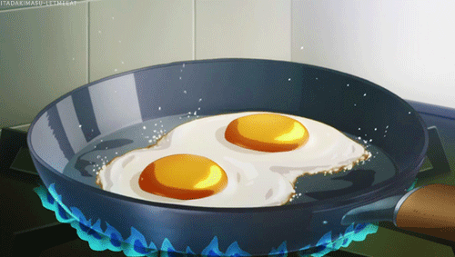 Image result for EGG FRYING IN PAN GIF