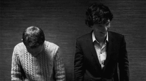 Image result for sherlock black and white gif