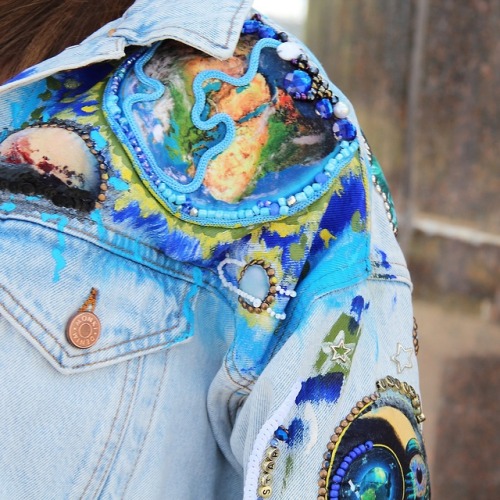 sosuperawesome:Embroidered Denim JacketsKarina Bro Denim on...