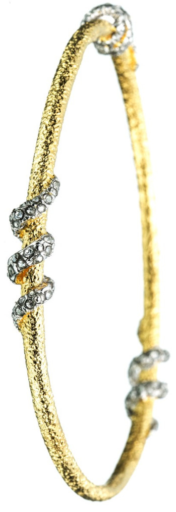 Diamonds in the Library — Alexis Bittar Mauritius Gold & Rhodium Twisted...
