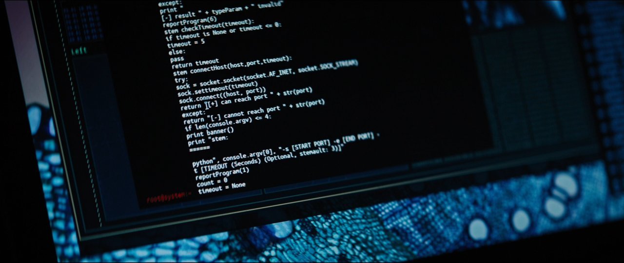 Screen shots of computer code