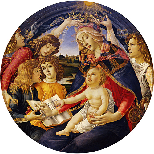 artist-botticelli:
â€œMadonna of the Magnificat, 1481, Sandro Botticelli
Medium: panel,temperaâ€