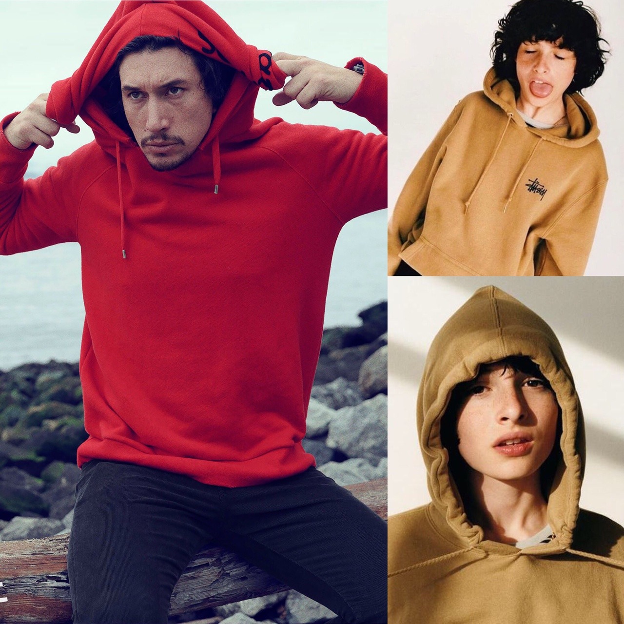 finn wolfhard in a hoodie