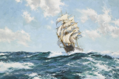 art-and-things-of-beauty:Sailing ships by Montague Dawson...