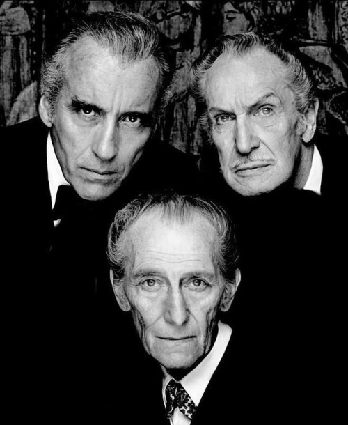 trulyvincent:The Bat Pack: Christopher Lee, Vincent Price, Peter...