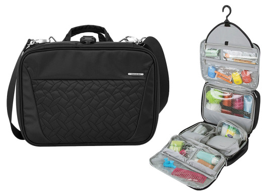 Hanging toiletry bag
