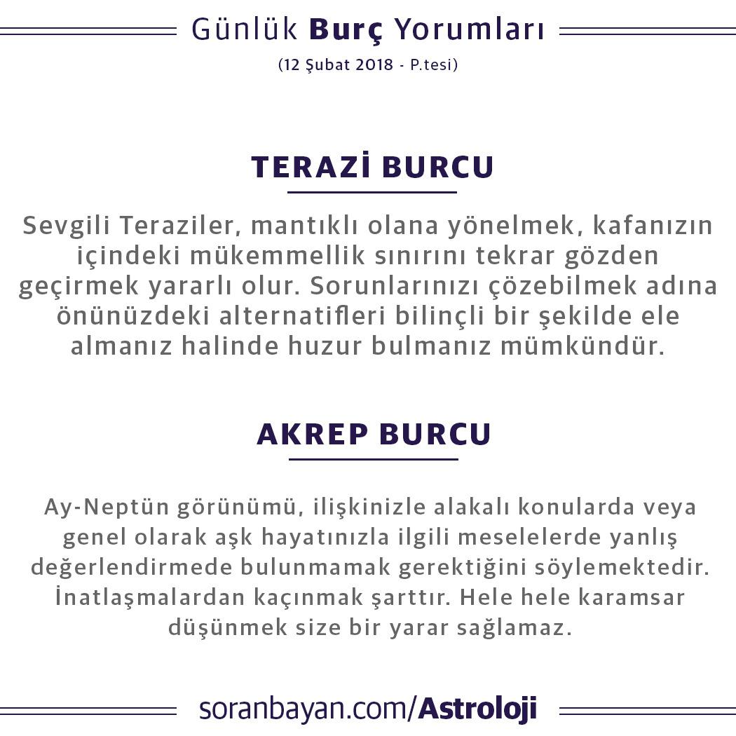 Günlük Burç Yorumları Günlük Burç Yorumları
