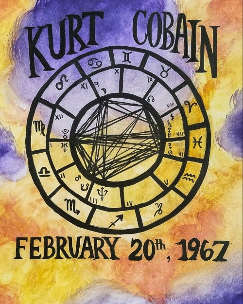 C.LUCINE Artist and Mystic Kurt Cobain Natal Chart, Born Monday