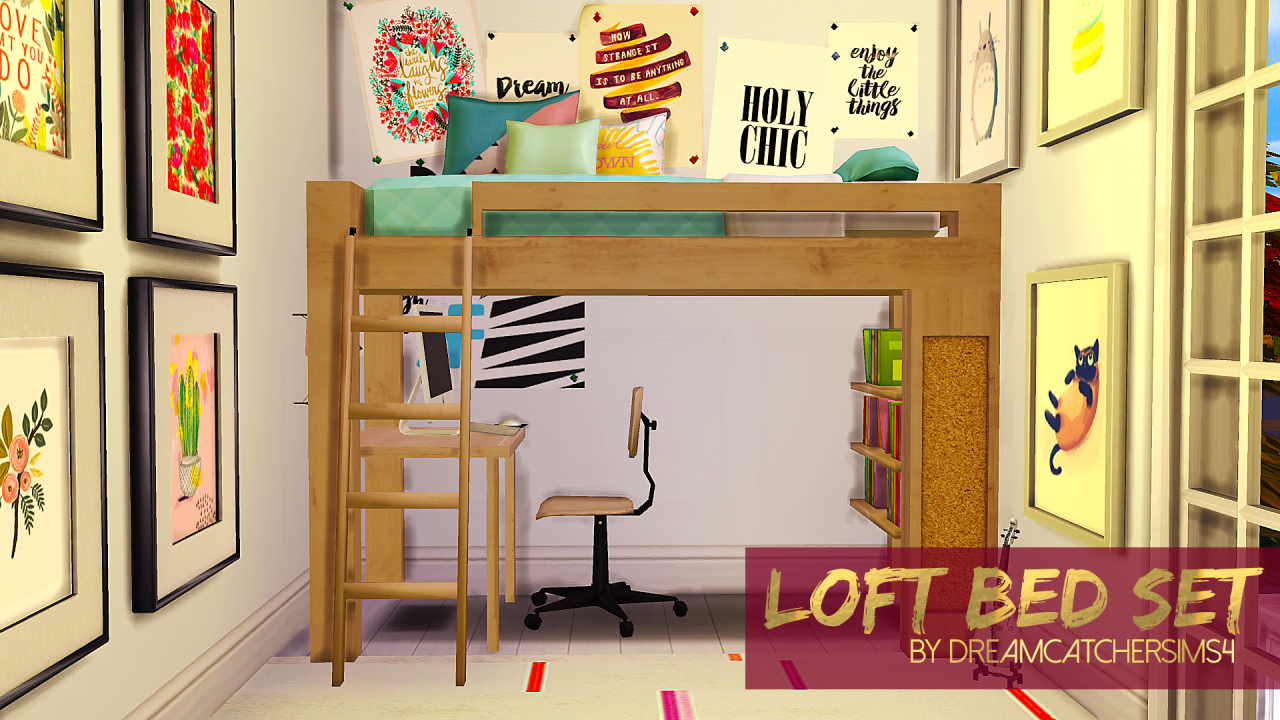 Playing Sims 4 Dreamcatchersims4 Loft Bed Set I Made A Little