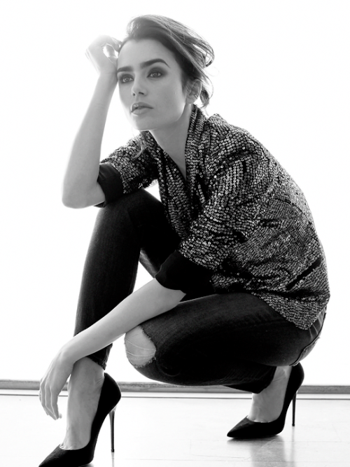 lilycollinss:Lily Collins photographed by Alexi Lumbomirski for...