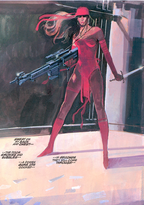 thebestcomicbookpanels:Elektra Assassin by Bill Sienkiewicz