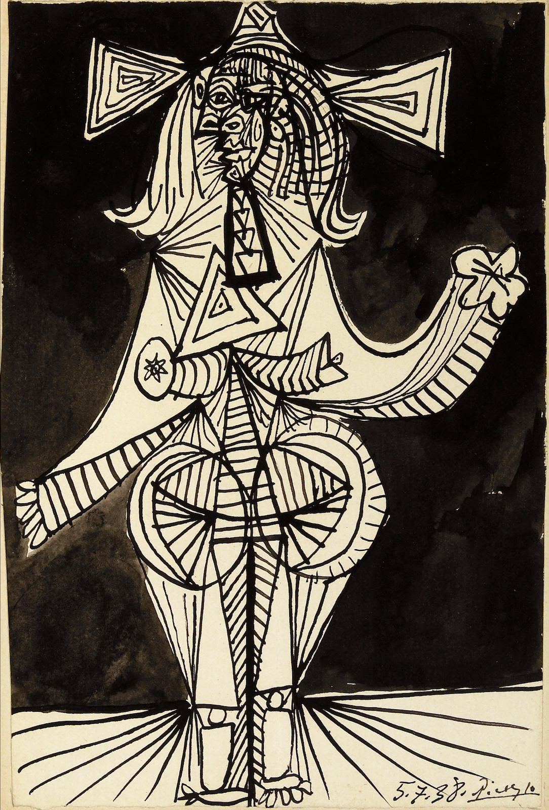 Pablo Picasso (1881-1973) , La Carafe (Bouteille et verre 