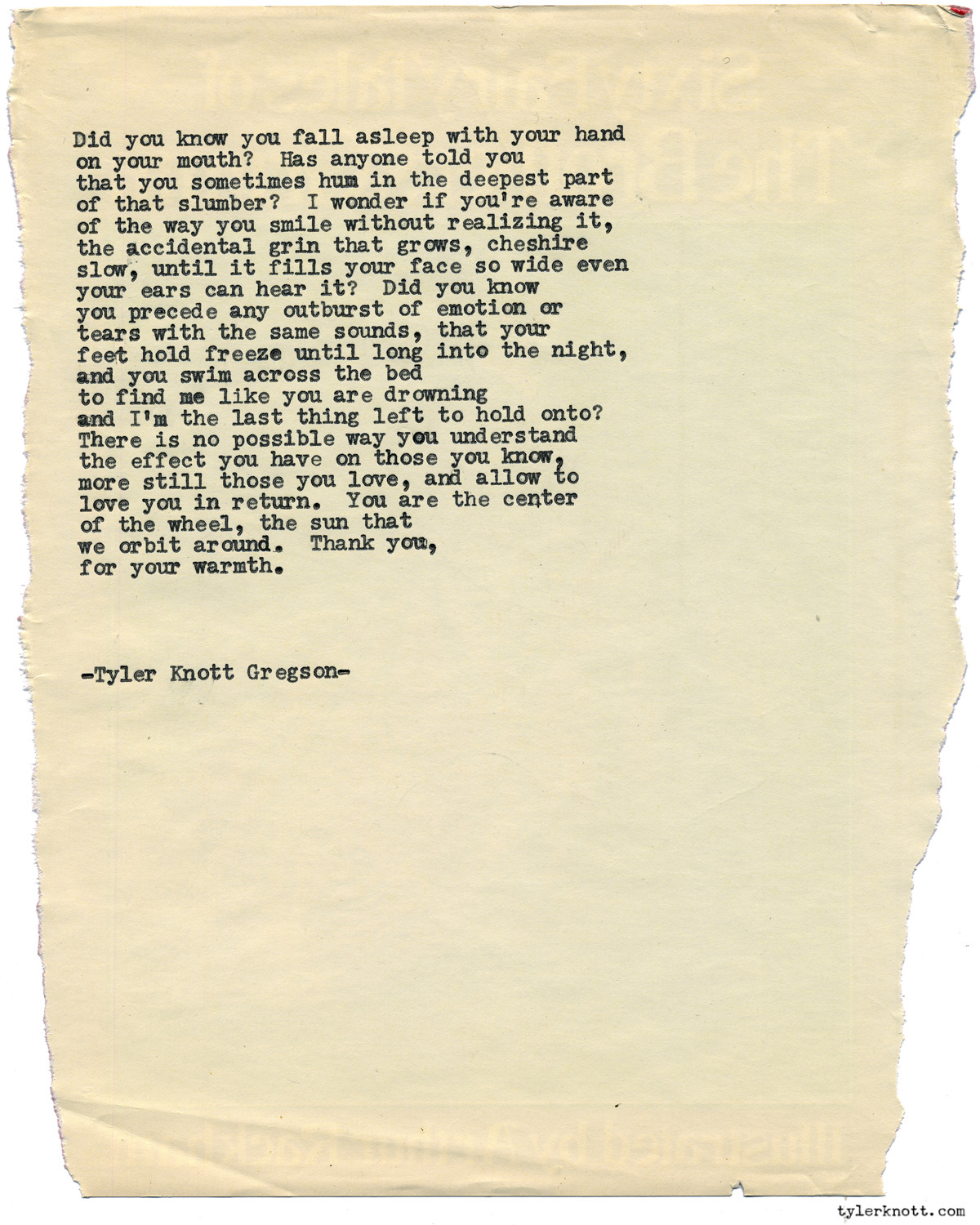 Tyler Knott Gregson — Typewriter Series #1368 by Tyler Knott Gregson...