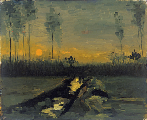 ymutate:Vincent van Gogh: Landscape at twilight (1885)Paisaje...