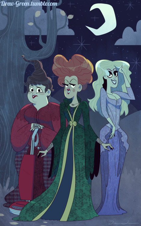 alotofthingslover:The Sanderson Sisters by DrewGreenIt’s...