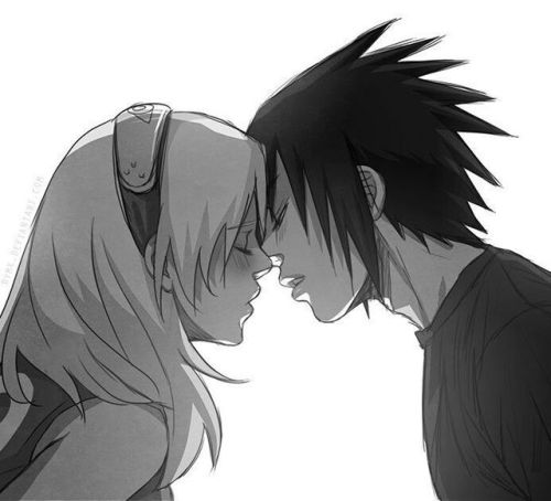 sasusaku kiss | Tumblr