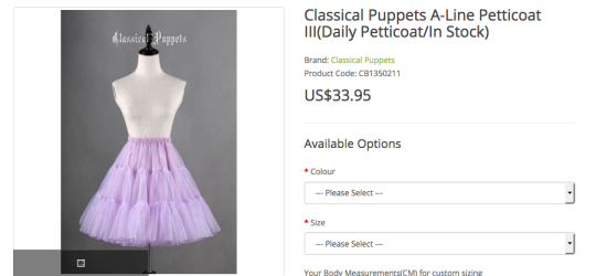 Classical Puppets Glass Yarn Bell Shaped Lolita Petticoat