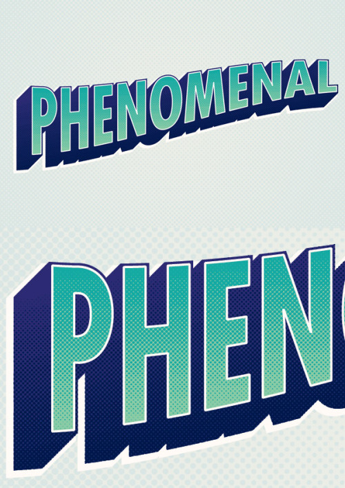 Color Halftone Comic Create effect great Horizontal Distortion Illustrator Live Trace Object Expand Object Expand Appearance Object Transform Warp Paste Behind Style Text
