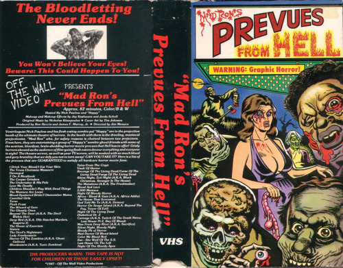 neillblomkamp:Mad Ron’s Prevues from Hell (1987) VHS Cover