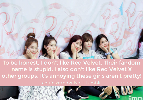 red velvet confession page