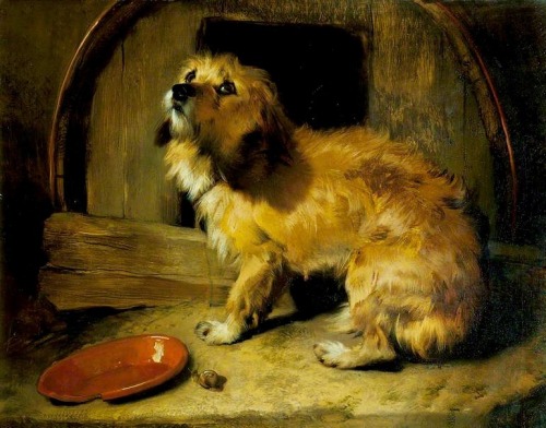 art-nimals:Edwin Henry Landseer (1802–1873), There’s no place...