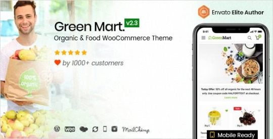 GreenMart v2.3.9 - Organic & Food WooCommerce WordPress Theme Nulled