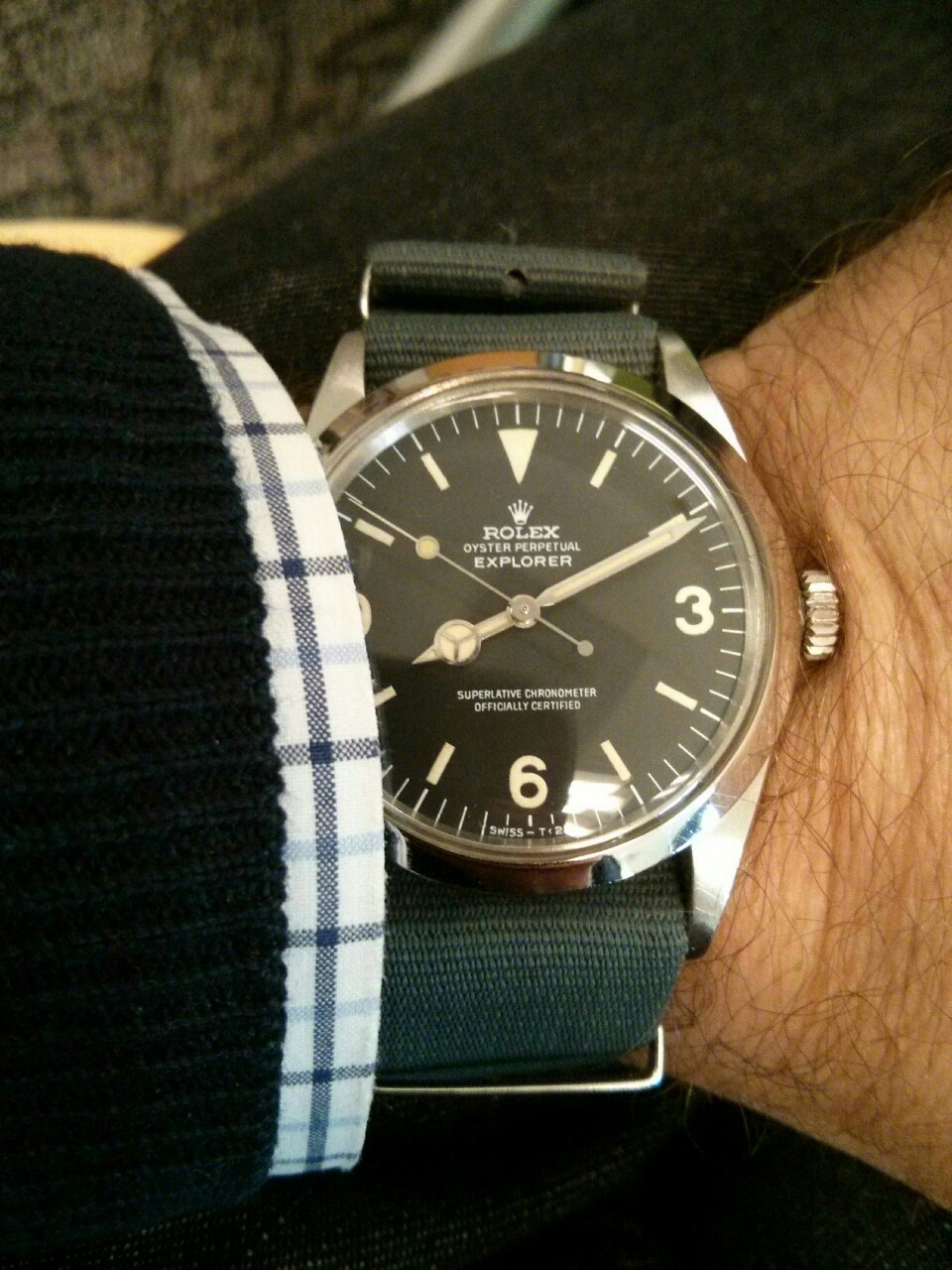 watches & style — 1974 Rolex explorer 1016 on Phoenix NATO...