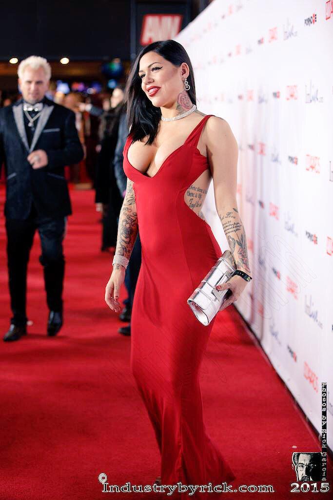 Gorgeous Adult Stars Karmen Karma On The Red Carpet At The AVN